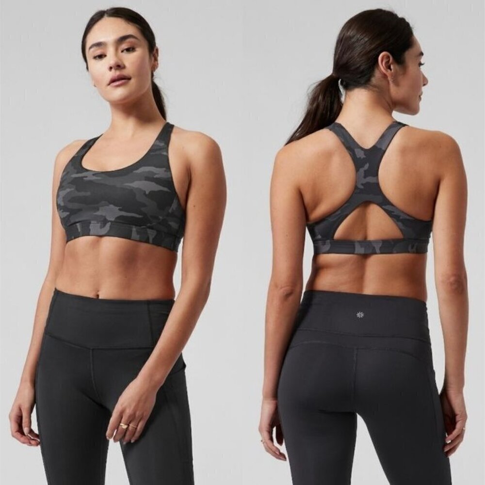 Athleta Ultimate Bra A-C - XL Black/Grey Camo